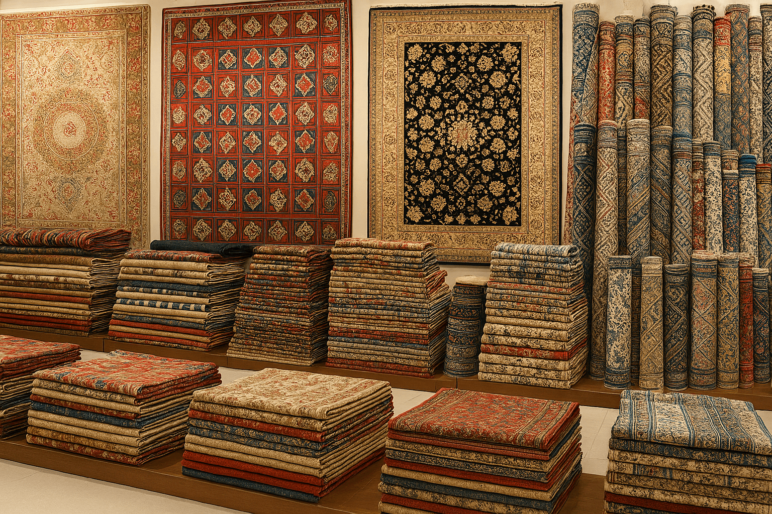 bhadohi manufactured carpet display