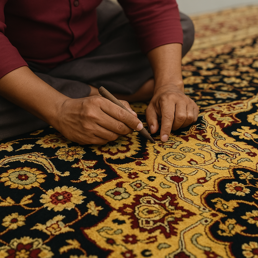 handmade carpet manufacturing in india